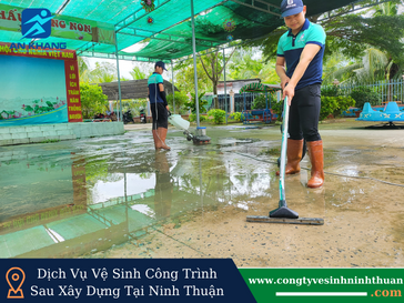 Dịch vụ vệ sinh công nghiệp sau khi xây dựng Ninh Hải, Ninh Thuận